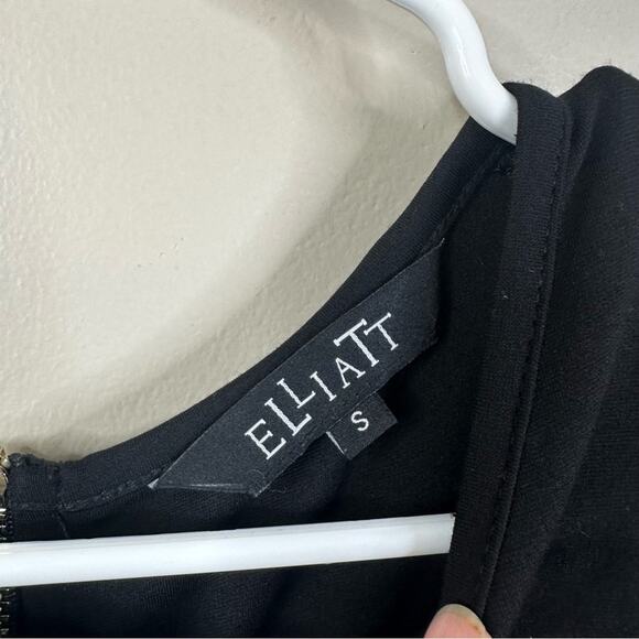 Elliatt Dress Women’s Small Black Mesh Striped Short Sleeve Bodycon Maxi - Picture 7 of 12